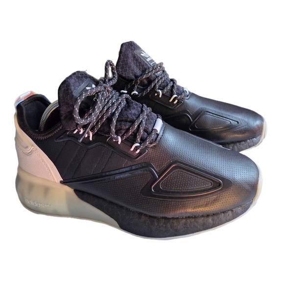 Adidas  ZX 2K Boost S42835 Black and White Sneakers Size 8 - Picture 3 of 8